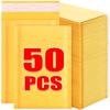 50/10pcs Kraft Bubble Envelopes Bags Mailers Self-adhesive Sealed Waterproof Business Shipping Bag Gift Packaging Storage Pouch