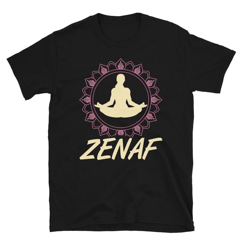 ZENAF Funny YOGA Peace Summer Namaste T-Shirt L