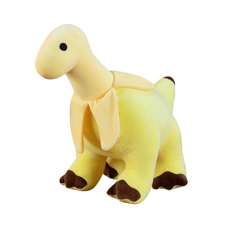 Kawaii Creative Banana Dinosaur Plush Doll Tyrannosaurus Rex Stuffed Plushie Toy Soft Stuffed Dragon Comfort Gift for Birthdays