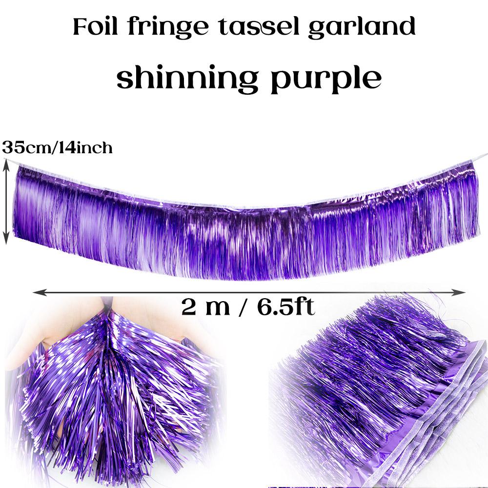 Premium Foil Fringe Tinsel Garland Creative 2M 4 Layers Foil Banner Birthday Party Wedding Decoration Christmas Home Wall Decor