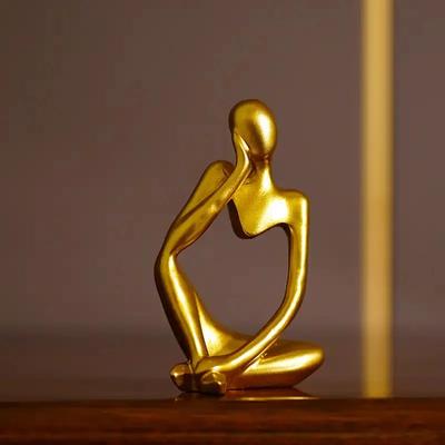 Nordic Thinker Statue Resin Abstract Figurines Figure Statues Handmade Art Crafts Home Decor Maison Desk Living Room Ornaments