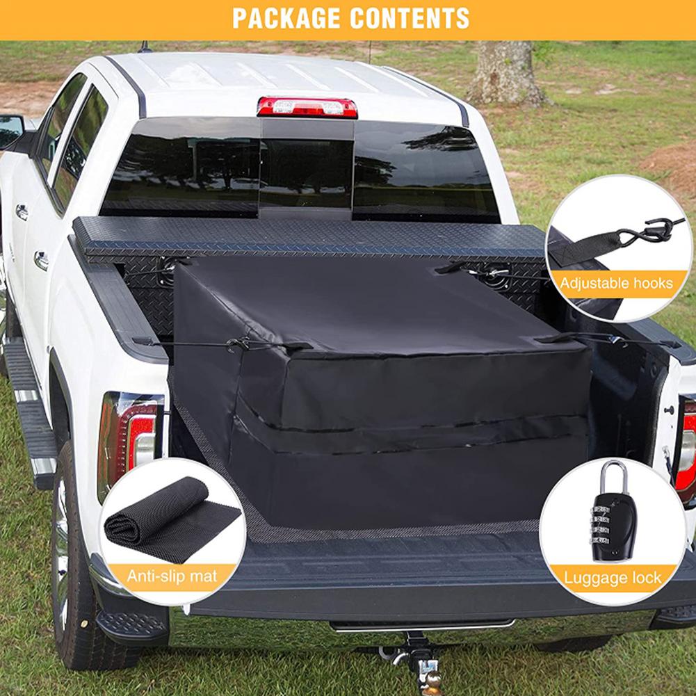 127*104*44cm Waterproof Truck Bag Car Cargo Rooftop Bag Black Large Capacity Storage Luggage Carrier Travel For SUV Van Pickup