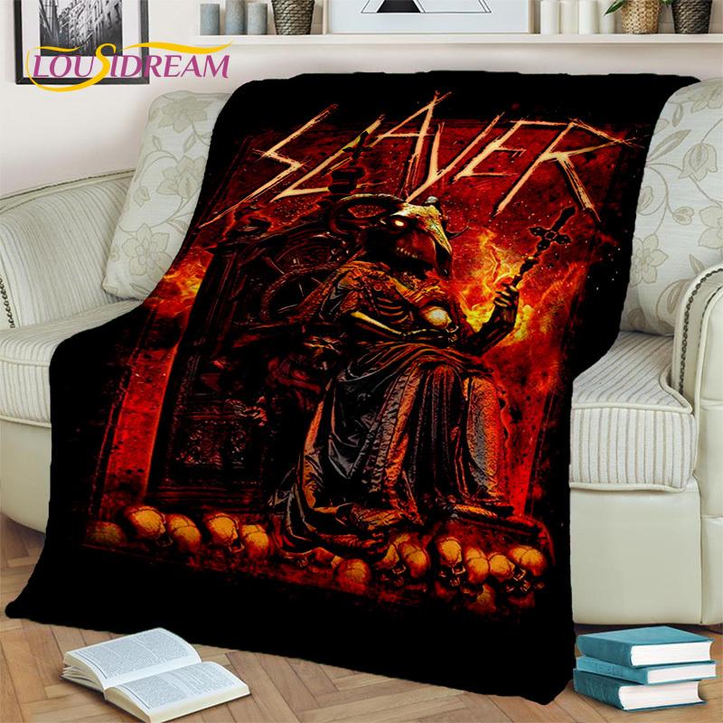 Rock Heavy Metal Slayer Band Blanket,Soft Throw Blanket for Home Bedroom Bed Sofa Picnic Travel Office Rest Cover Blanket Kids