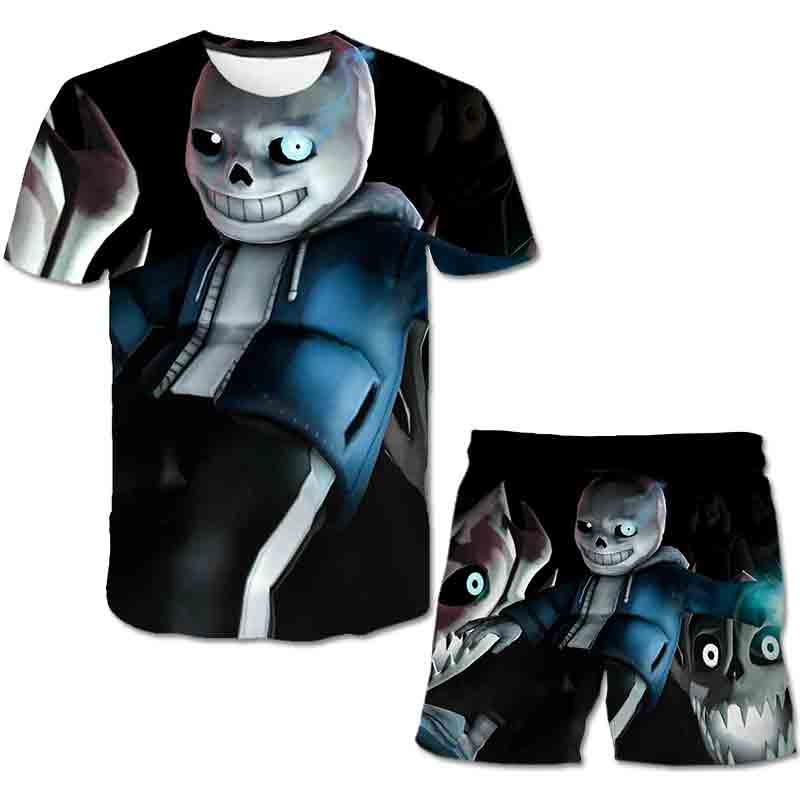 New Toddler Boys Undertale Game T Shirt Clothes Set Outfit Children Swearshirt Baby Girls T shirt+Pants Suit 2pcs Kids Clothing