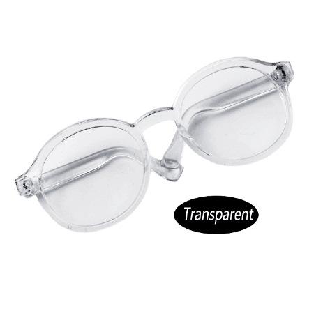 High Quality 6.5/9cm Transparent Plastic Glasses for 1/8 1/6 1/3 1/4 BJD for Labubu MSD SD Plush for EXO Doll Sun Glasses