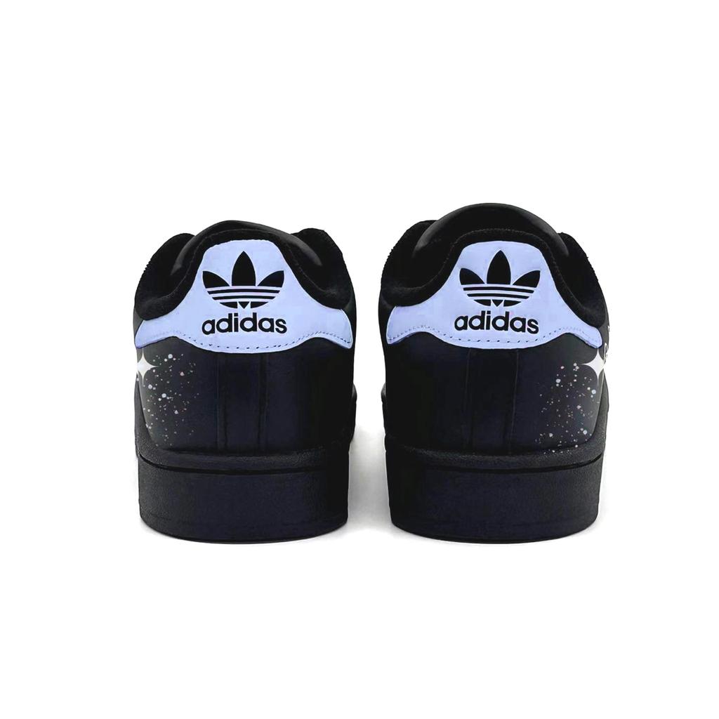 adidas Originals Superstar 2 Leder Low-Top Skateboard Schuhe Unisex Schwarz JI0097(Team2092-)