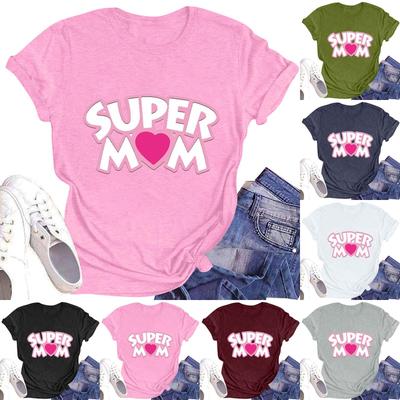 Lässiges, bedrucktes T-Shirt mit Rundhalsausschnitt und kurzen Ärmeln für Damen