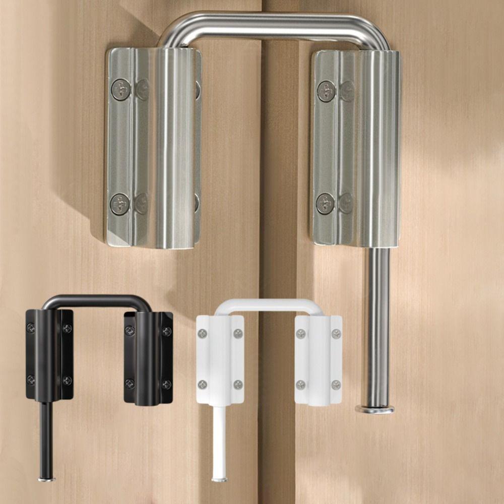 Hardware Aluminum Alloy Door Latch Lock Non Perforated 90/180 Degree Gate Latch Anti Unisex Anti-Theft Door Buckle Drawer