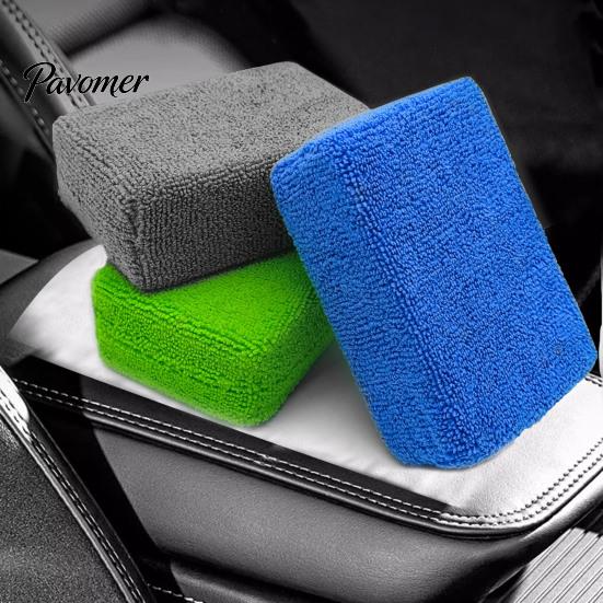 Multi Purpose Household Duster Microfiber Car Wash Sponge, High Density Soft Cleaning Pad, Mitt Washable Reusable Scrubber for Automotive Detailing