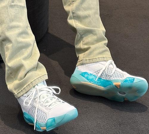 Air Jordan 38 PF X Guo Ailun Mid White Clear Jade AJ38 FD0585-100