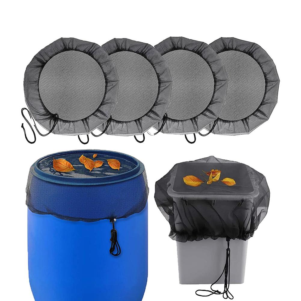 4 Stück 95 cm Outdoor-Netzabdeckung für Regentonnen, Wasserauffangeimer, Abdeckung, Wassertank-Schutz, Gartenbedarf