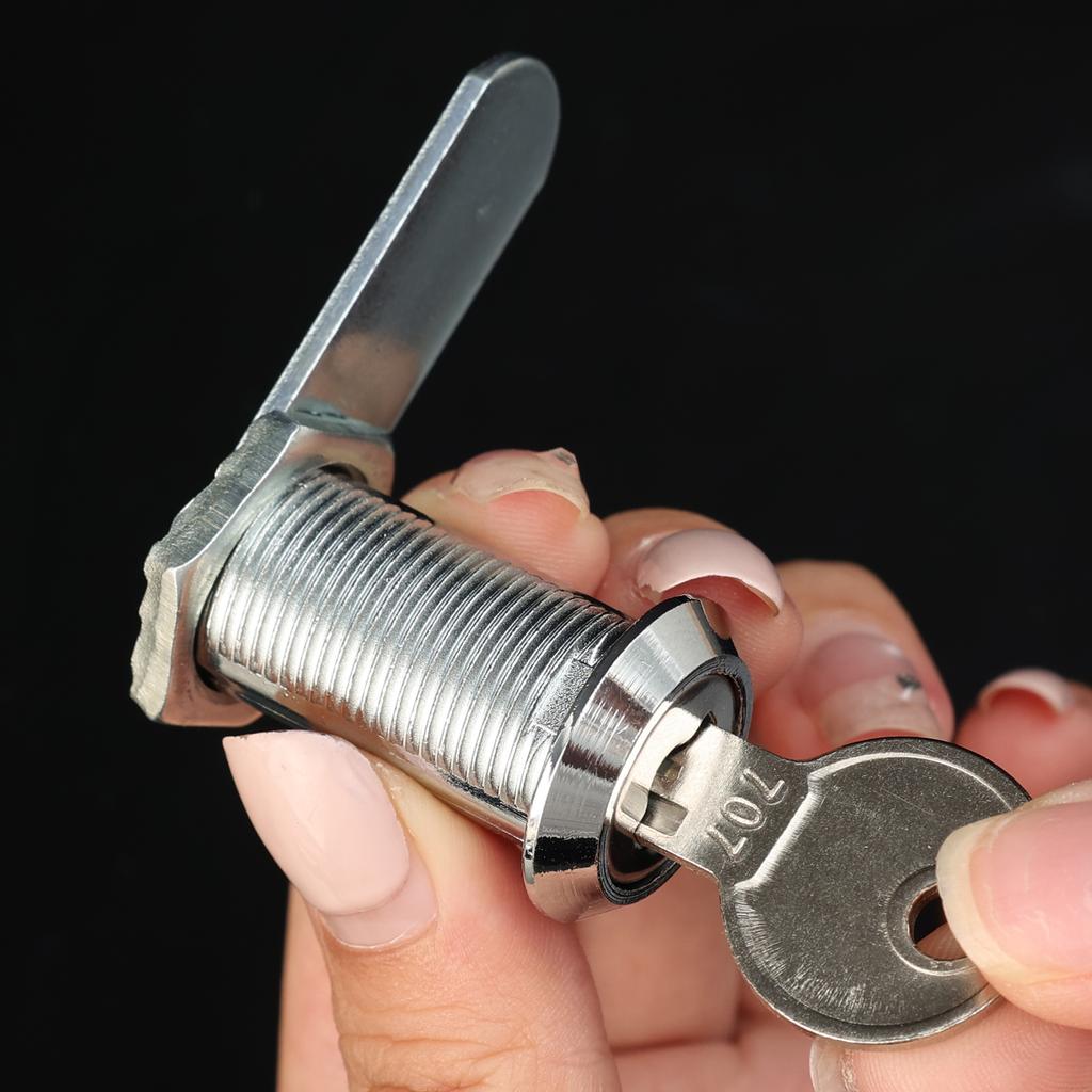 Zinc Alloy Cam Lock Set Door Cabinet Mailbox Drawer Cupboard Locker Security Locks with 2 Keys Furniture Hardware Accessories