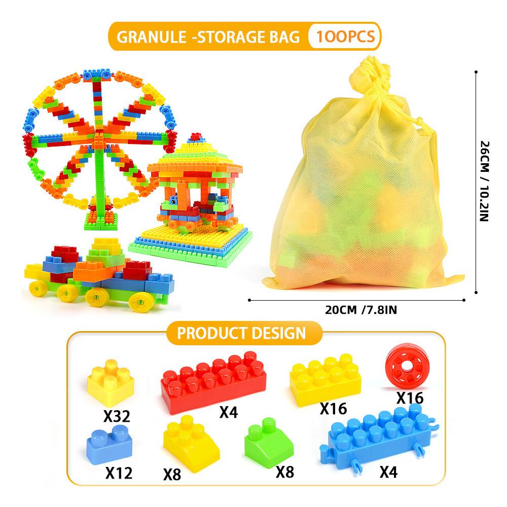 Childrens Diy Plastic Building Blocks Assembly Interlocking Early Education