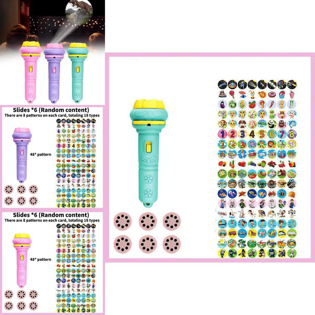 Childrens Cartoon Projector Flashlight With Light Up And Educational Features For Baby Learning And Play