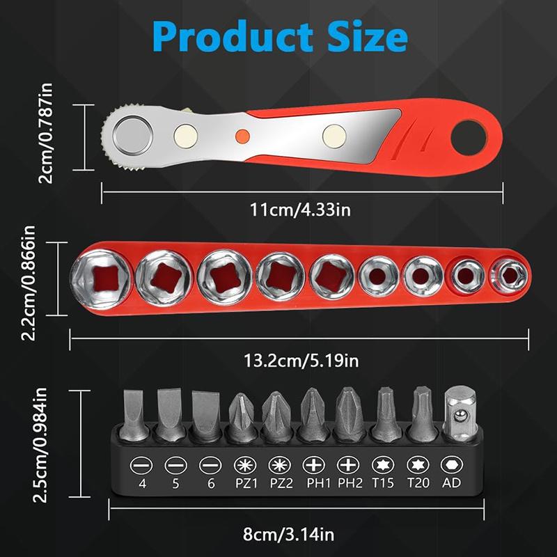 New L-shaped Ratchet Screwdriver 36-tooth Small Space Turning Wrench Durable Mini Right Angle Screwdriver Home