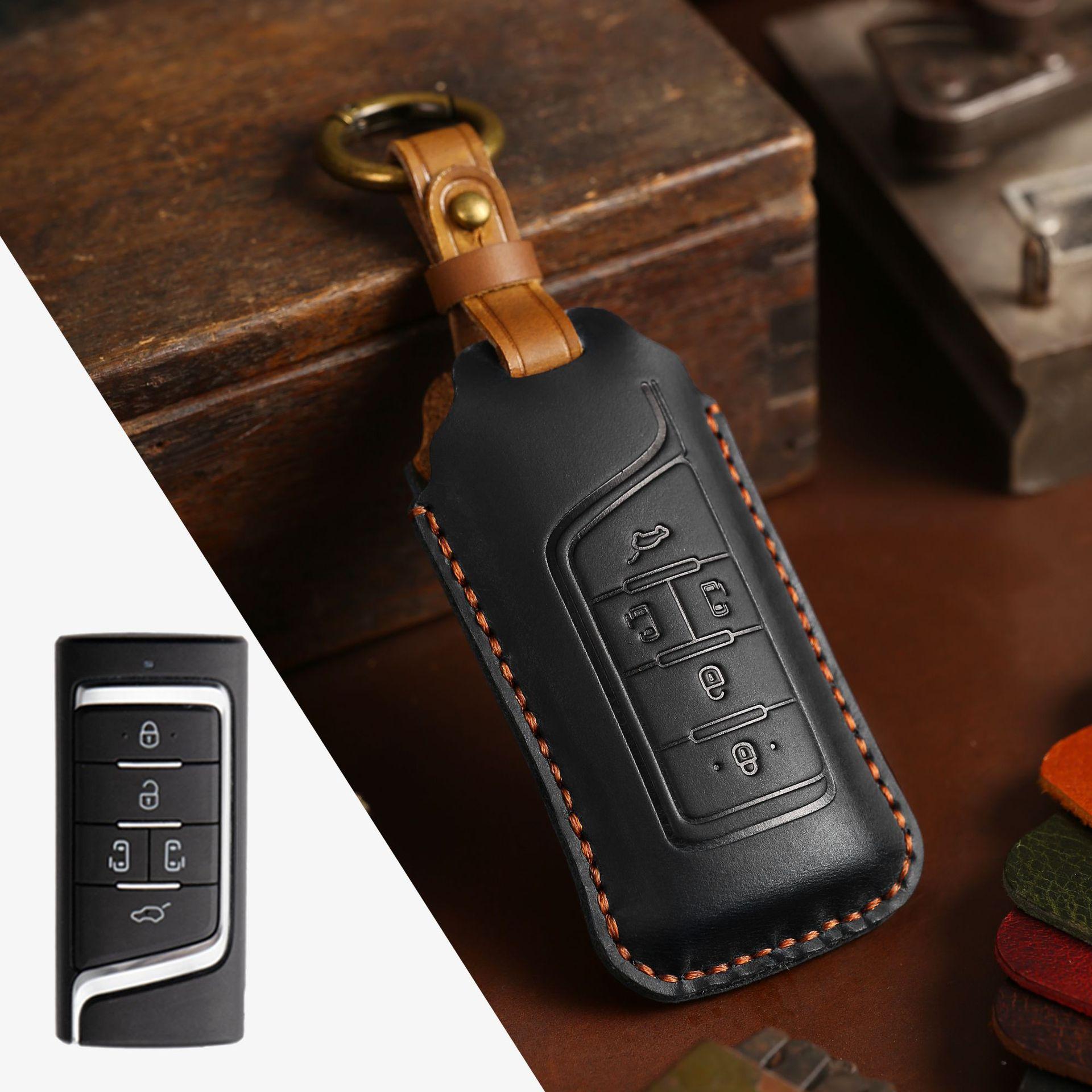 

The car key bag is suitable for the first layer of cowhide car key case of GAC Trumpchi key case.