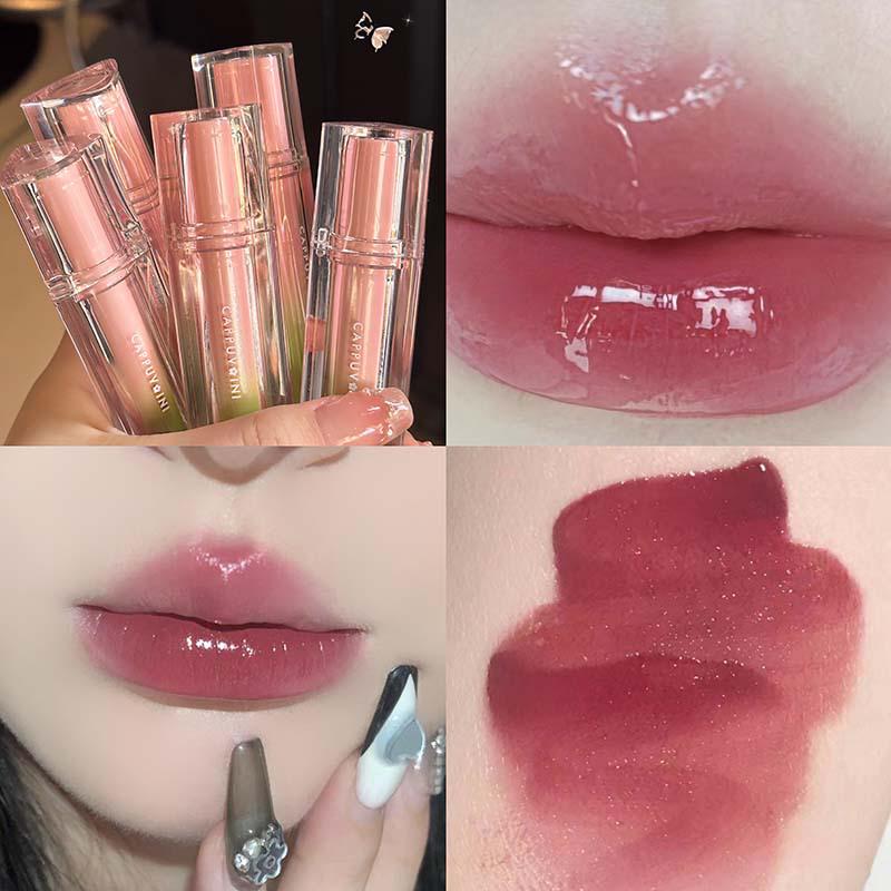 Cuiying Cappuvini Glass Mirror Lip Glaze – Moisturizing Lipstick for Spring/Summer.