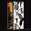 Butterfly Case for Samsung Galaxy Note 20 Ultra 10 Lite 9 8 A53 A52 A12 S22 S21 FE S20 Plus TPU Black Phone Cover Shell Animals