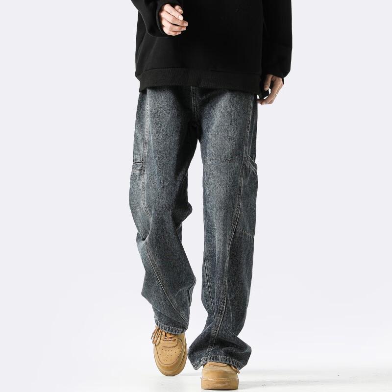 

Мужские джинсы Homlean в американском стиле, свободного кроя, рабочая одежда