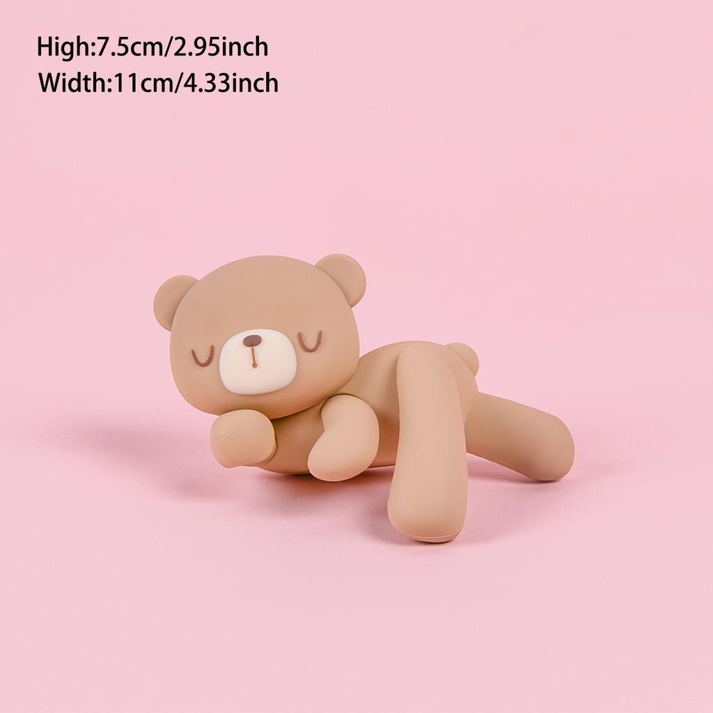 Růžový Modrý Medvídek Topper na Dort Medvídek Panenka Ozdoby Vkládací Dekorace Narozeninového Dortu pro Miminko Chlapec Dívka Oslava 1. Narozenin Odhalení Pohlaví