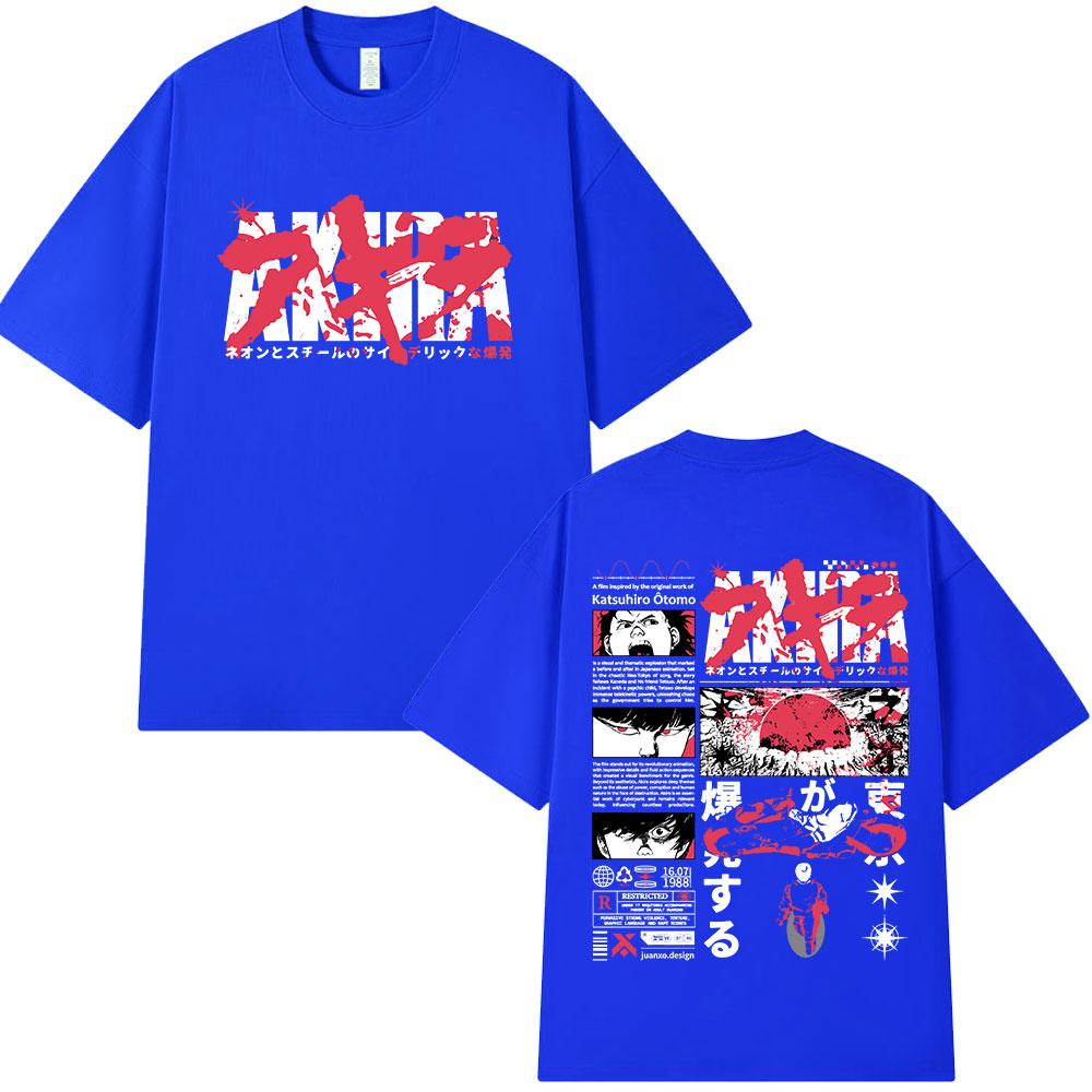 Anime Akira T Shirts 90s Japanese Unisexga Science Movie Shotaro Kaneda T-shirt Unisex's Women Clothing Fashion Cotton Casual T-shirts