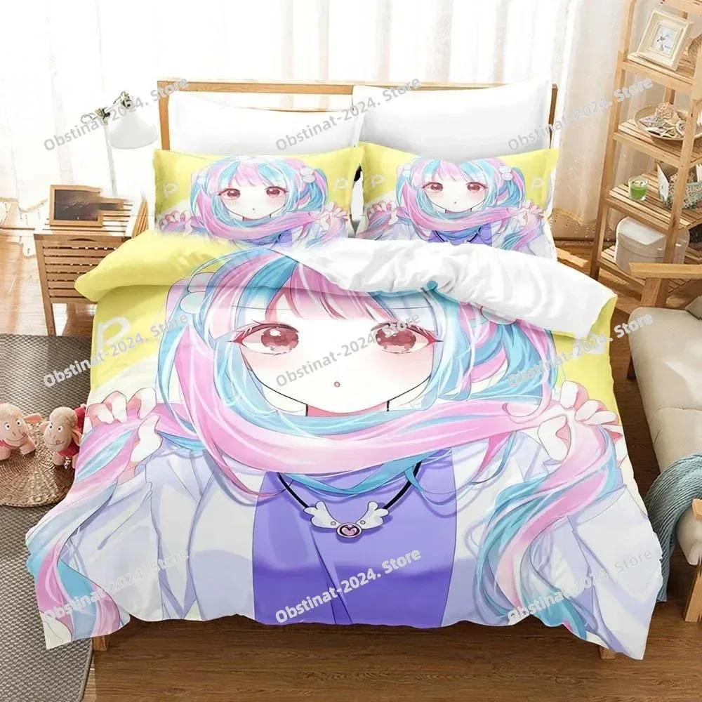 Nyubara Reona Anime Raise A Suilen Bedding Set Printed With Pillowcase Bed Duvet Cover Soft Single Double Queen Super King Size