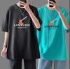 Men T-shirt Beach Trendy Print Tees Summer O-neck Short Sleeve Thin Shirt Soft Casual Loose Pullover for Teenage Students