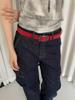 Retro Ethnic Butterfly Printed Red Belt For Women New In Versatile Belt With Jeans Belt Decoration