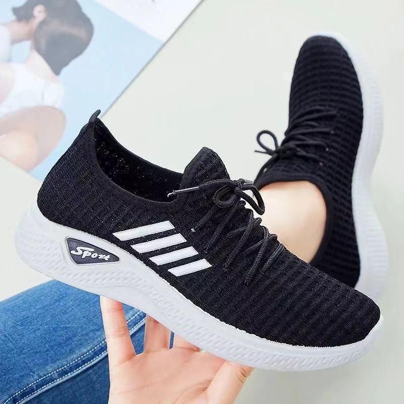 Mesh Hollowed-out Sports Shoes Summer New Mesh Shoes Single Shoes Casual Running Lightweight Breathable Fly-woven Shoes