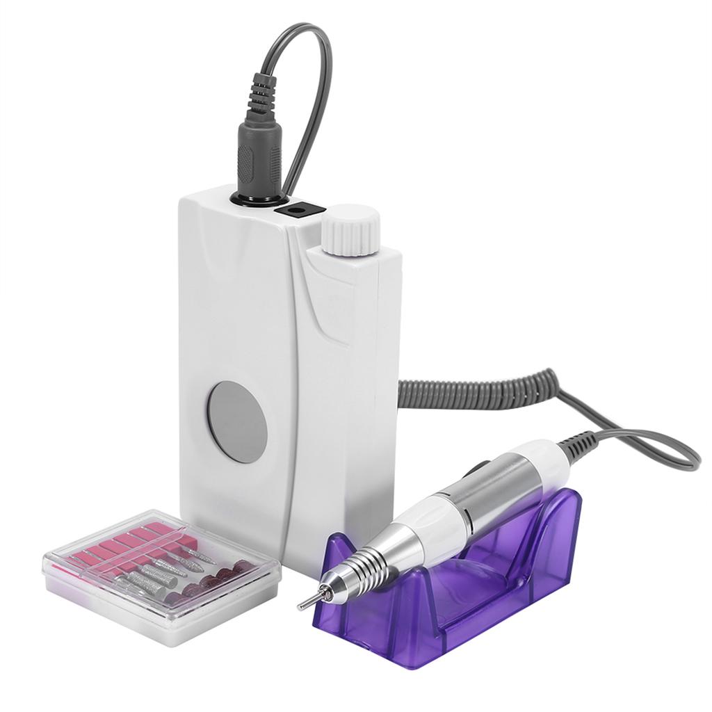 Portable Electric Nail Drill Grind Machine Rechargeable Cordless Nail Polisher Manicure Set