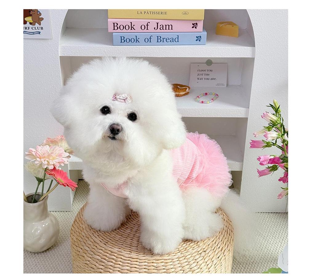 Haustier-Prinzessin-Kleid: Frühlings-/Sommer-Puff-Tüllrock für Katzen & kleine Hunde