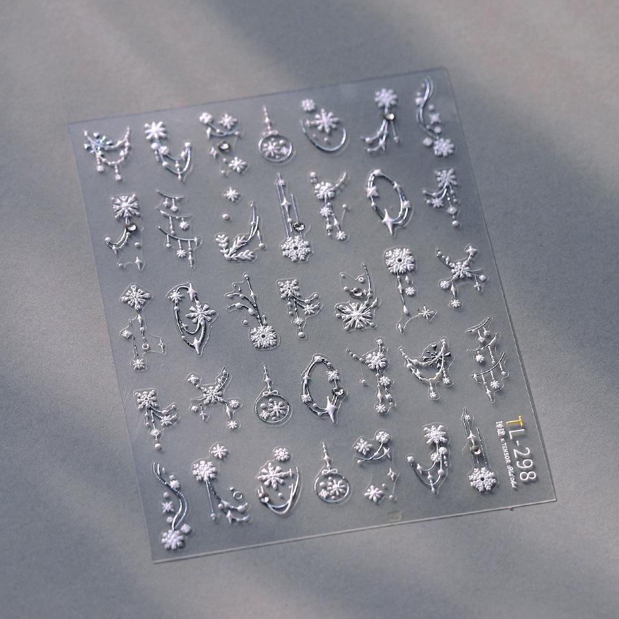 1pcs 5D Elegant White Daisy Nail Art Stickers Flower Adhesive Nail Decorations Decals DIY Manicure Accessories