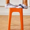 Stackable Non-slip Upholstered Plastic Stool for Dining, Living Room & Storage