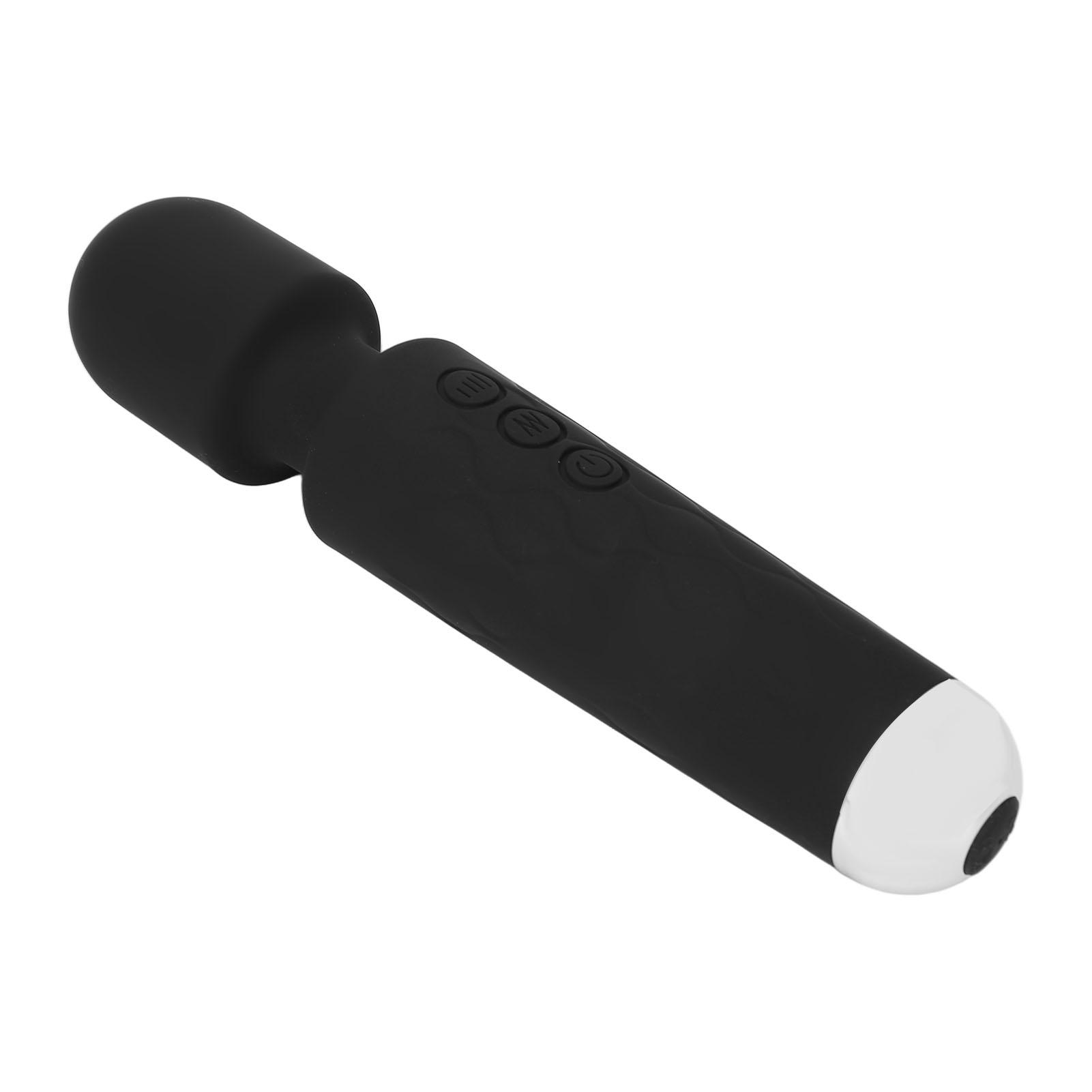 Ручной мини-вибрирующий прибор с зарядкой через USB, 20 режимов, 8 скоростей, уменьшение болезненных ощущений, мощный портативный мини-вибрационный прибор black