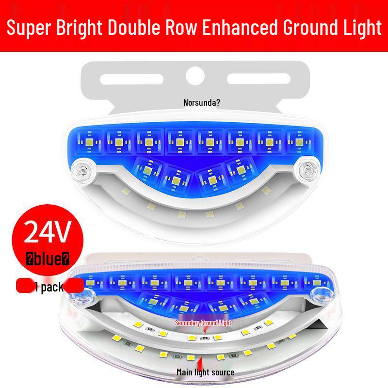 24V LED Truck Ground Light: High Brightness, Waterproof Side Marker, 12V Tire & Turn Signal Light