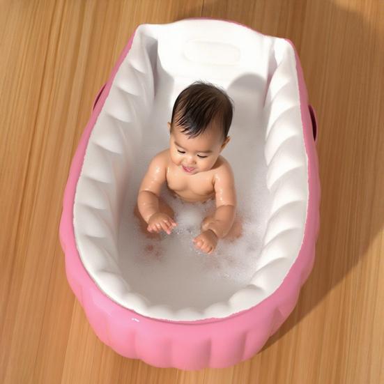 Girls Inflatable Bathtub Easy Storage Baby Shower Tub Kids Inflatable Beach Camping Bathtub Multi-functional Pool