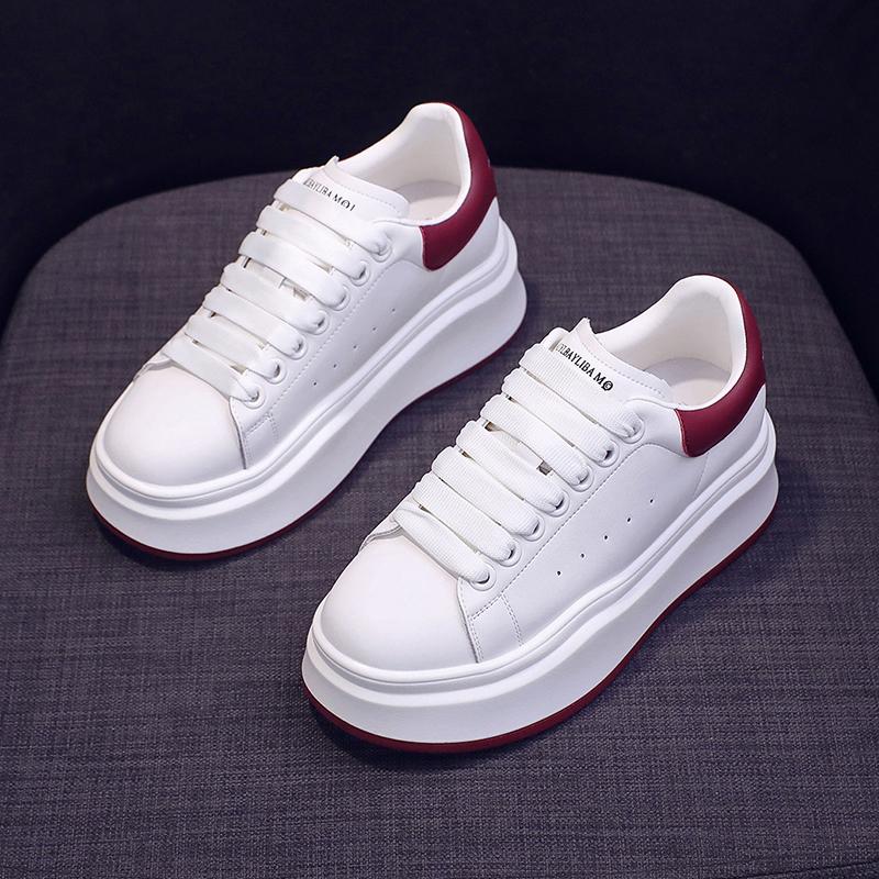 Nouvelles Chaussures de Course Décontractées à Bout Rond et Brides Croisées pour Femmes Mode Automne Augmentées Respirantes Confortables Chaussures de Sport NON:9302