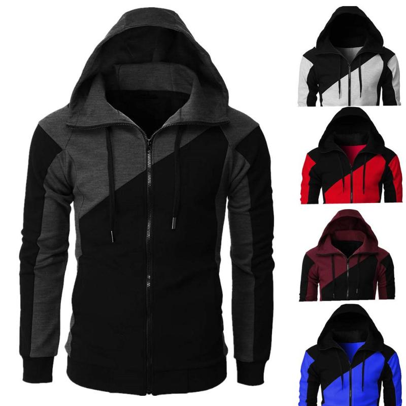 Hooded Men's Casual Fashion Long-sleeved Sports Sweater Jacket