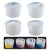 Taza Dividida Para Pouring de Pintura, Taza Dividida Reutilizable Para Arte Fluido de Silicona con Divisores Para Pintura Acrílica Resina