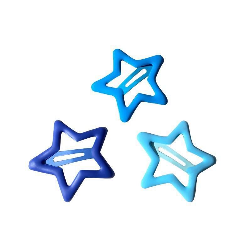Five-Pointed Star Dopamine Candy Hair Clips for Women - Cute Side Bangs & Flyaway BB Hairpin Accessories