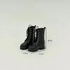 1/12 Doll Fashion High Ankle Boots 1 Pair Lace Up Side Zipper Thick Sole Mini Shoes for Doll Dress Up DIY Projects