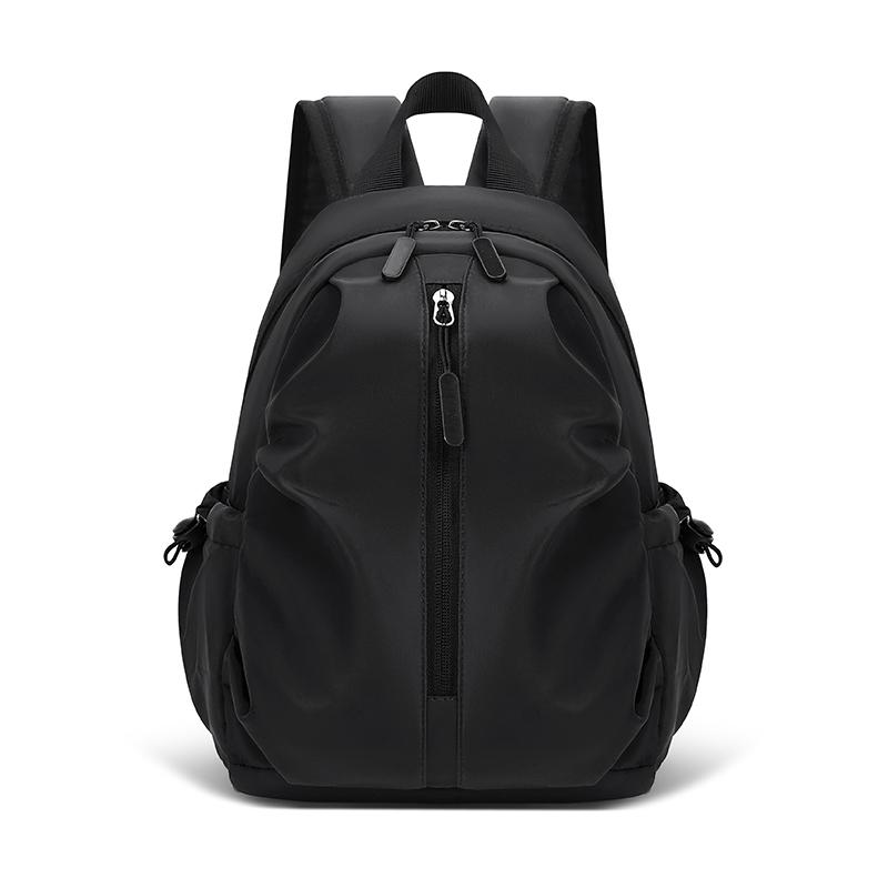 Men s Large Capacity Lightweight Nylon Crossbody Chest Bag Casual Sports Small Backpack Waterproof Pure Color чёрный