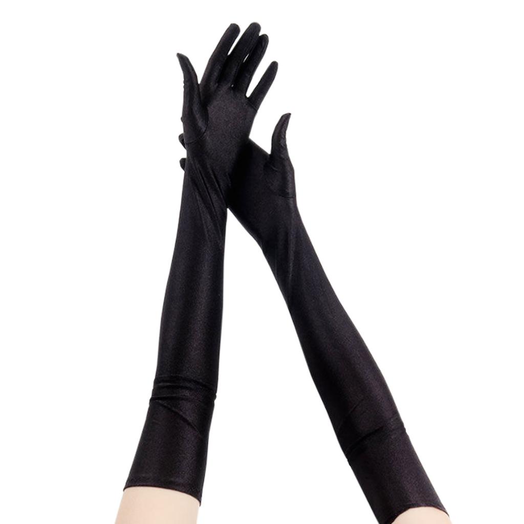 52cm Fashion Women Spandex Elasticity Opera Elbow Long Gloves Solid Driving Sun Protection Party Prom Etiquette Performance