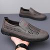 Fashion Beef Tendon Base Hallow Leather Shoes for Men Summer Breathable Fashion Casual Loafers Male Solid Color New Designer Shoes Man
