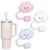 Stanley 10mm Cloud Shape Straw Covers for 30 & 40 Oz Tumblers, Cute Silicone Cloud Straw Covers, Straw Protectors, Soft Silicone for 10mm Straws, Pack