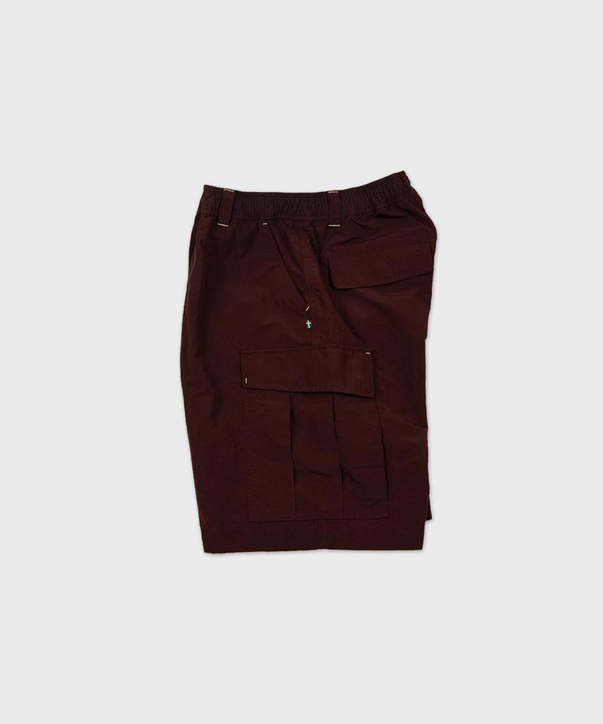 Teuletong Nylon Rib Cargo Shorts - Burgundy