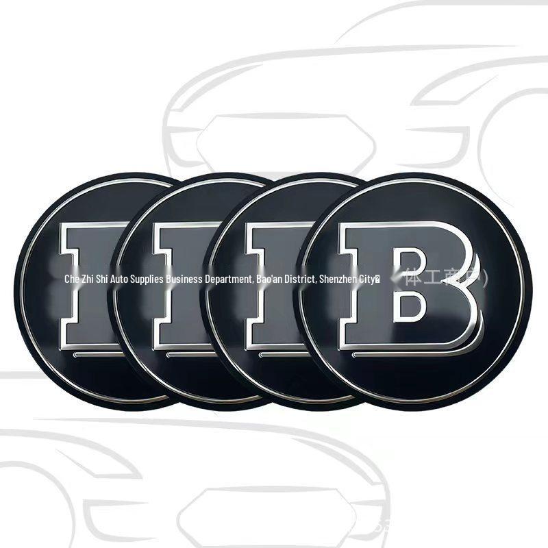 Mercedes Brabus 3D Aluminum B Logo Sticker for 45-90mm