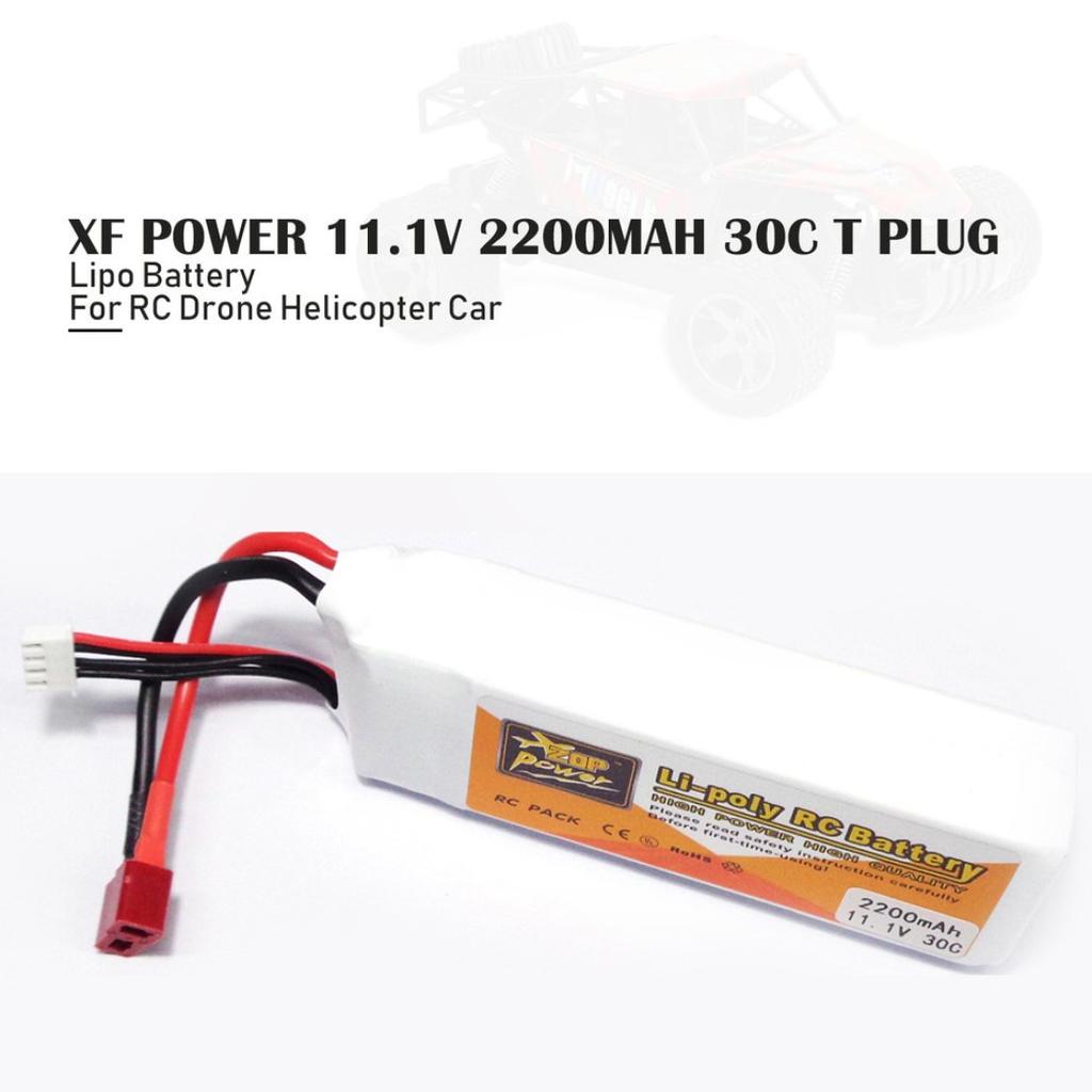 Batteria Lipo 11.1V 2200mAh 30C 3S Con Spina T E Cavo USB, Per Auto RC MJX H16 E Modelli Simili, Con Accessori - 3