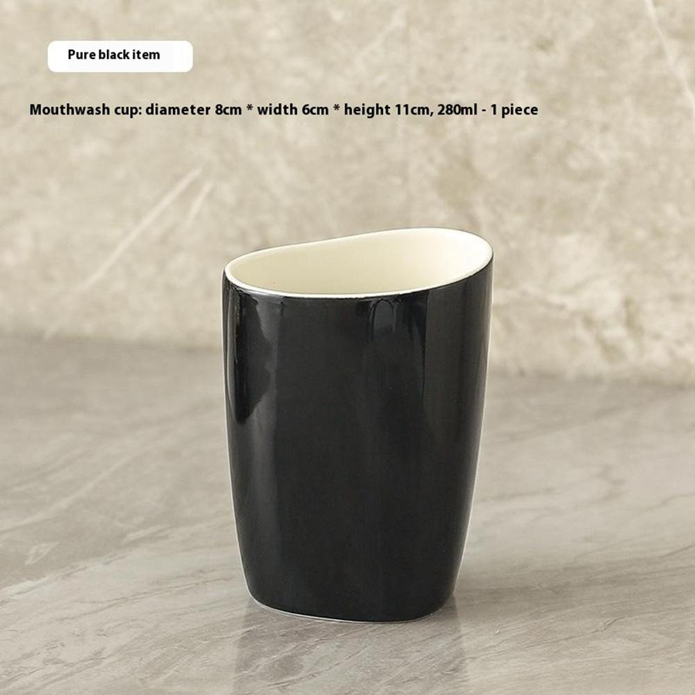 4Pcs/Set Ceramic Bathroom Accessories Toothbrush Holder Lotion Dispenser Bottle Rinsing Cup Soap Dish