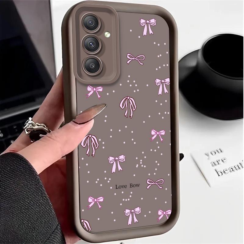 Simplicity Bowknot Case for Samsung Galaxy A73 A72 A71 A55 5G A54 A52 A52S A51 4G A31 A30 A24 A23 A22 A21S A20S A20 A14 Cover